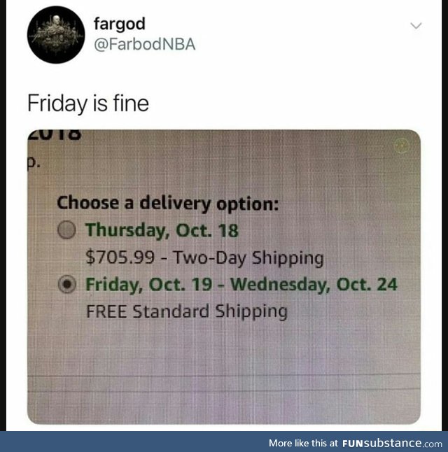 I'll take friday