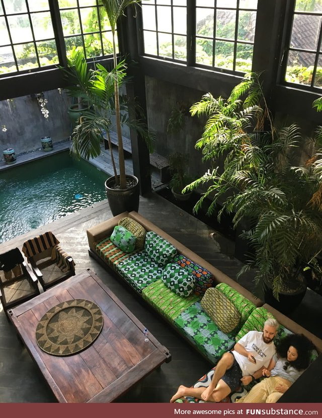 This Tropical Warehouse Villa in Canguu, Bali