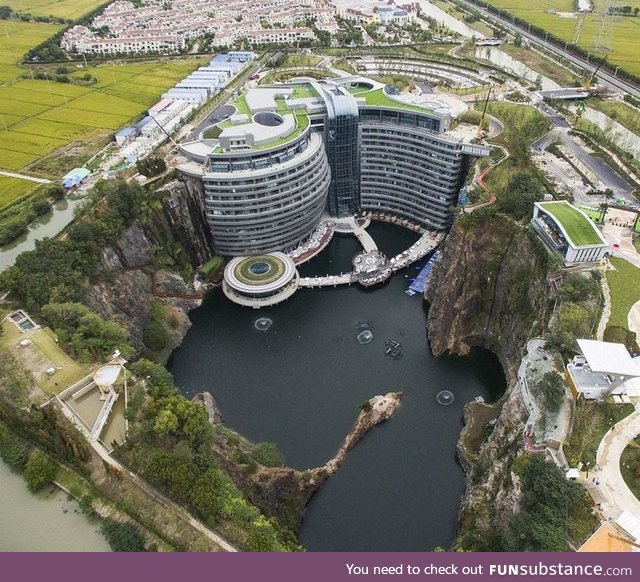 A building built into the side of a cliff