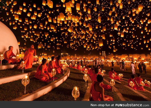 A lantern festival in Thailand