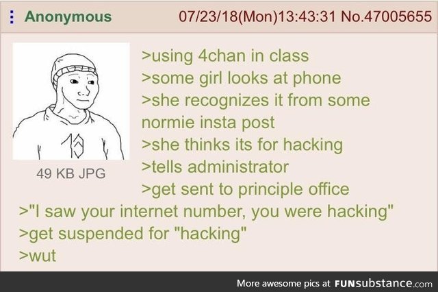 Anon gets suspended for hacking