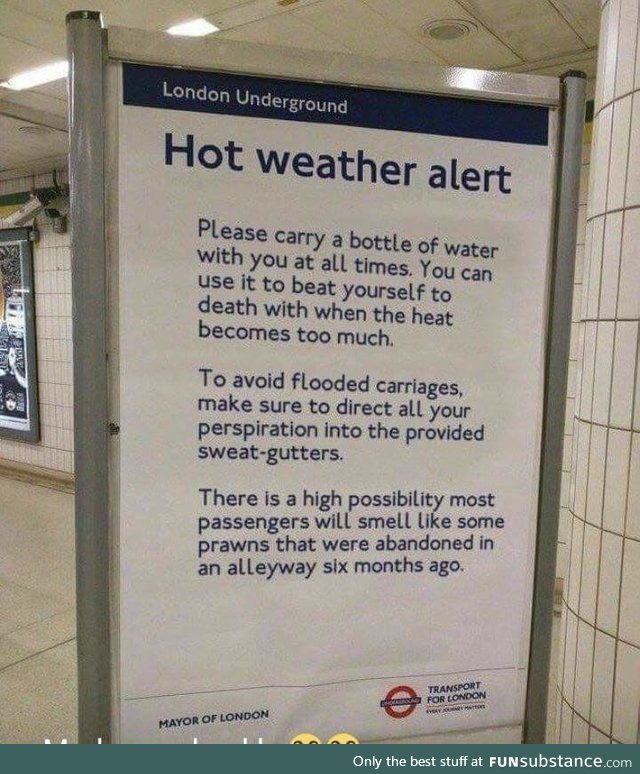 London underground weather update