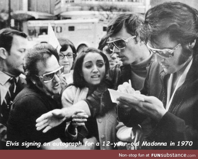 Madona and Elvis. 1970