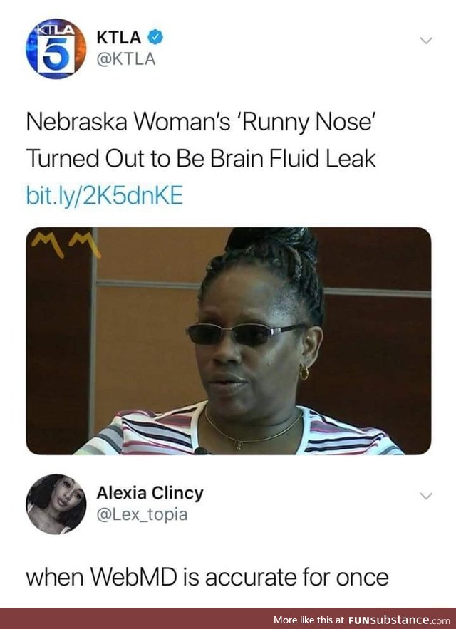 Brain fluid leak