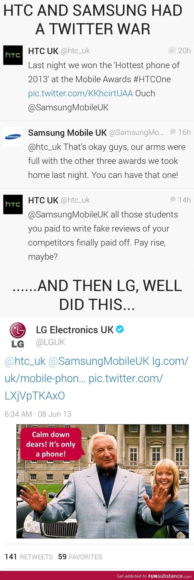 HTC, Samsung, LG Twitter War