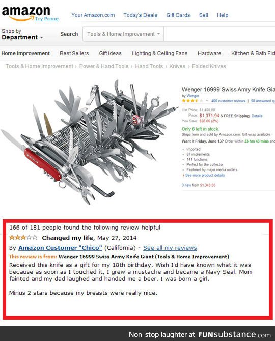 Quite possibly the best amazon review ever