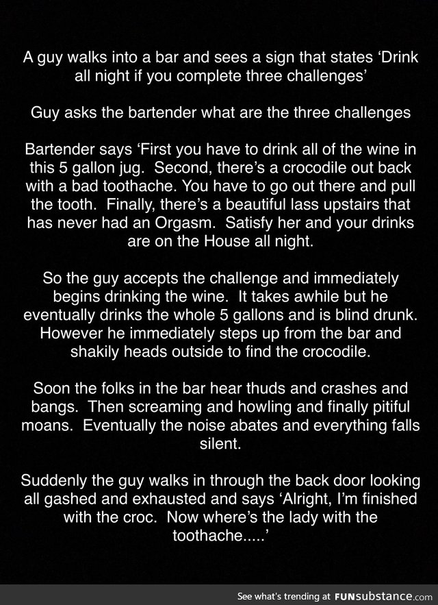 Guy walks into a bar.