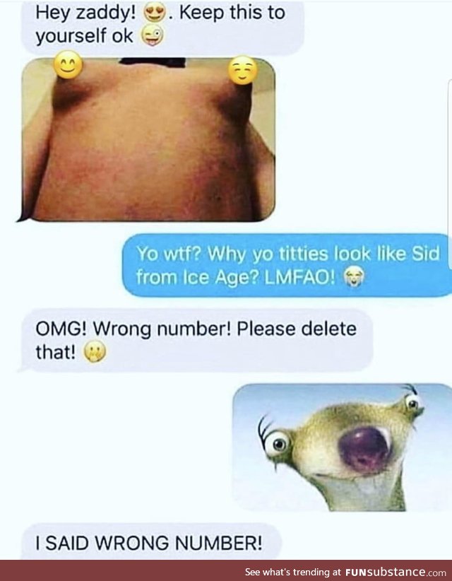 Wrong number