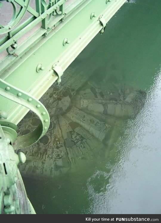 Danube water level in Hungary is So low, something came up again