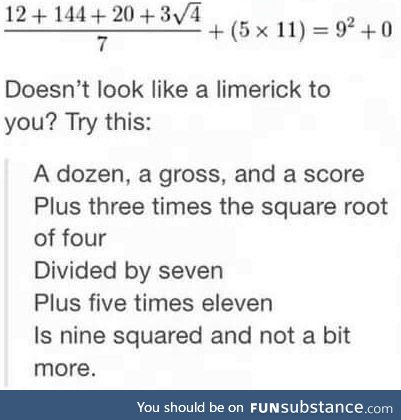 Mathematical limerick