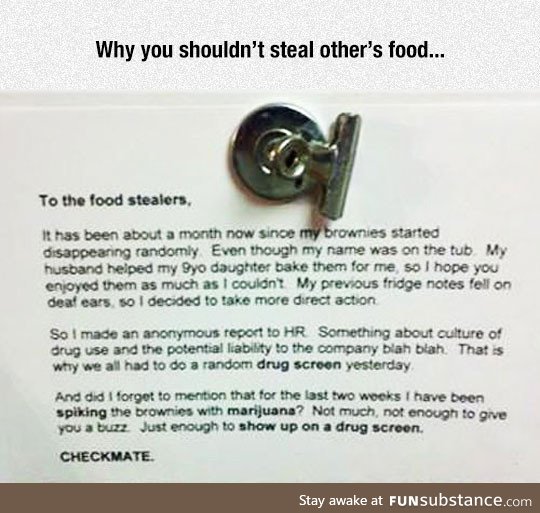 Never Mess With Other People's Food