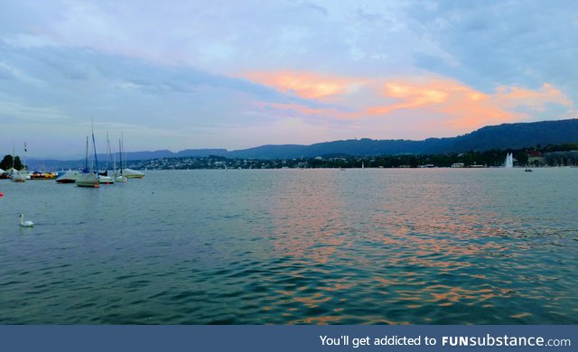 Sunset in Zurich, Switzerland 