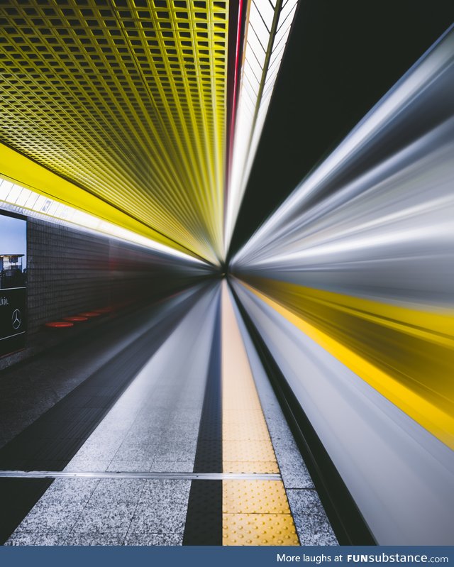 I took a long exposure of a moving train, and I am very happy with the result