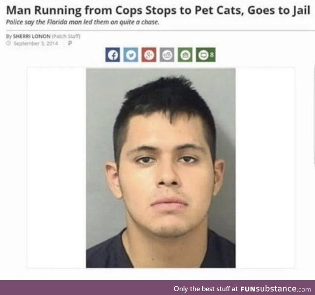 Florida man has his priorities straight