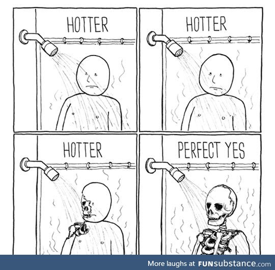 Showering during winter