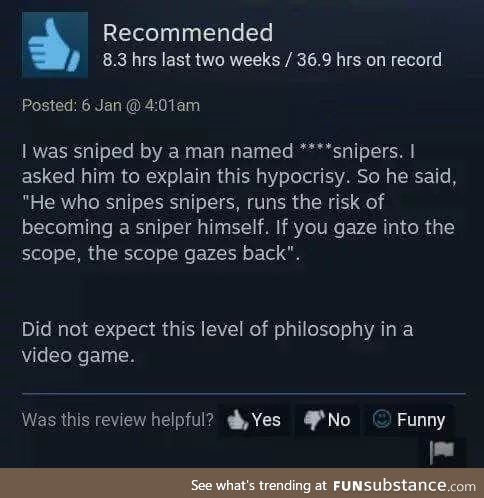 Steam reviews always deliver