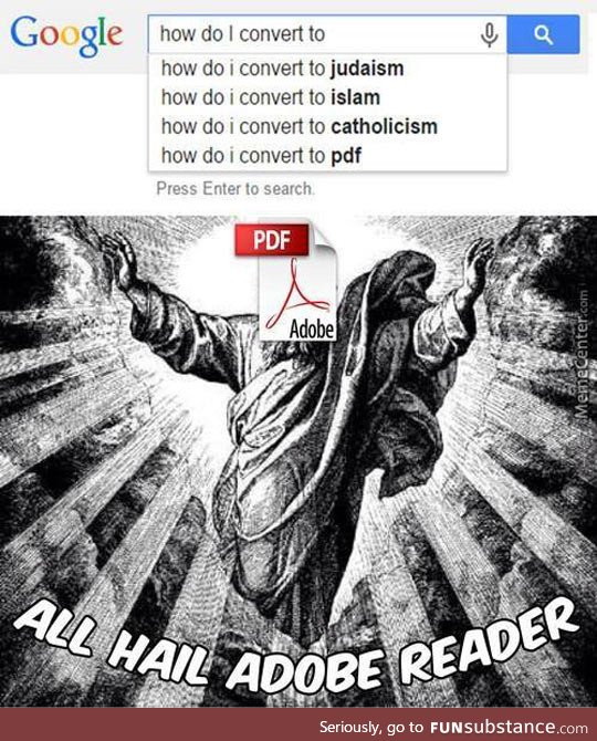 All hail adobe reader