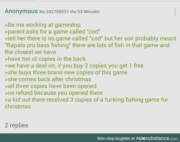 Anon sells game