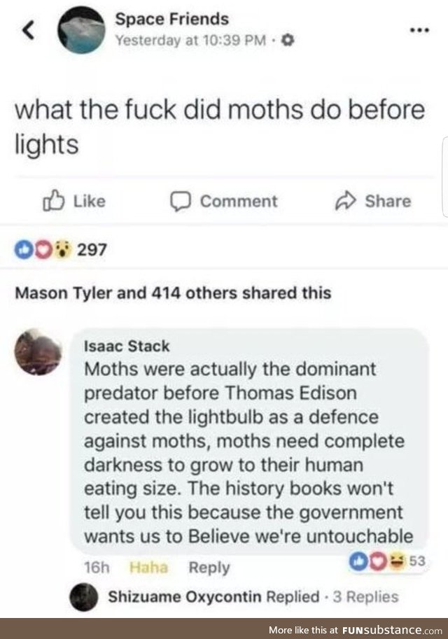 The moth kingdom shall rise up