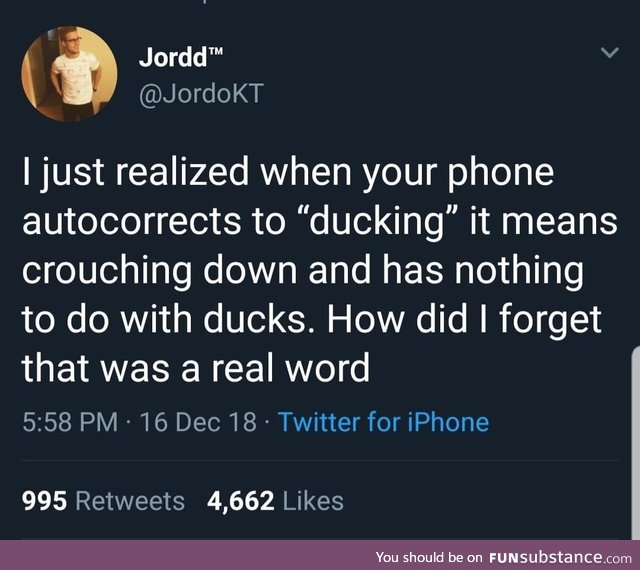 “ducking”