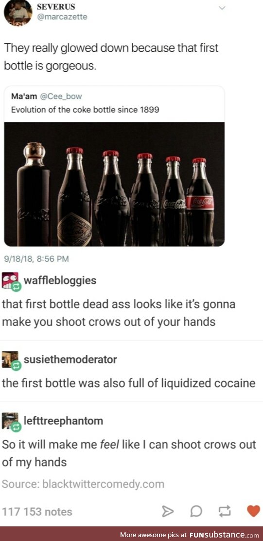 Good old coke *inhales deeply* Coka Cola of course