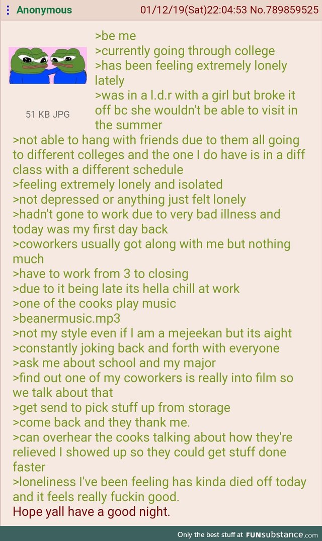 Anon feels good