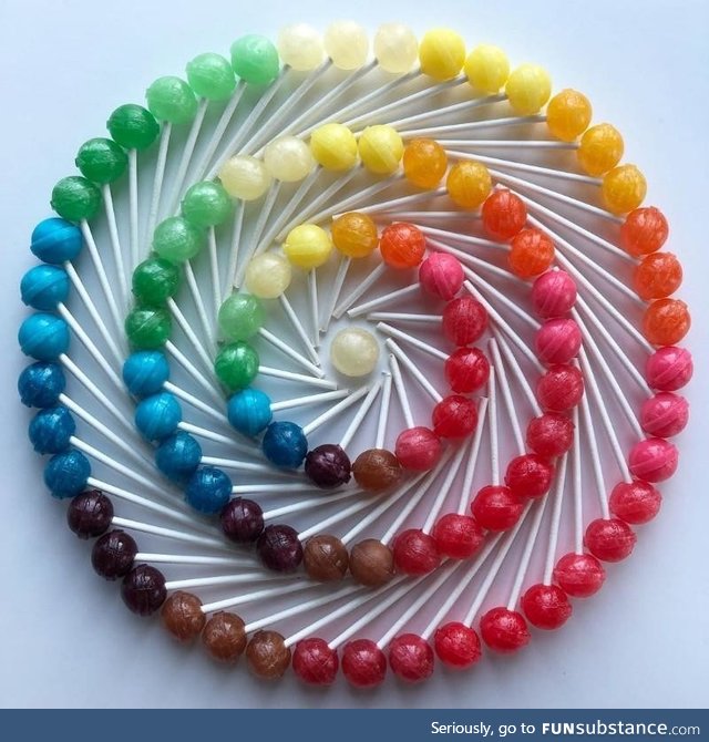 A dum dum color wheel