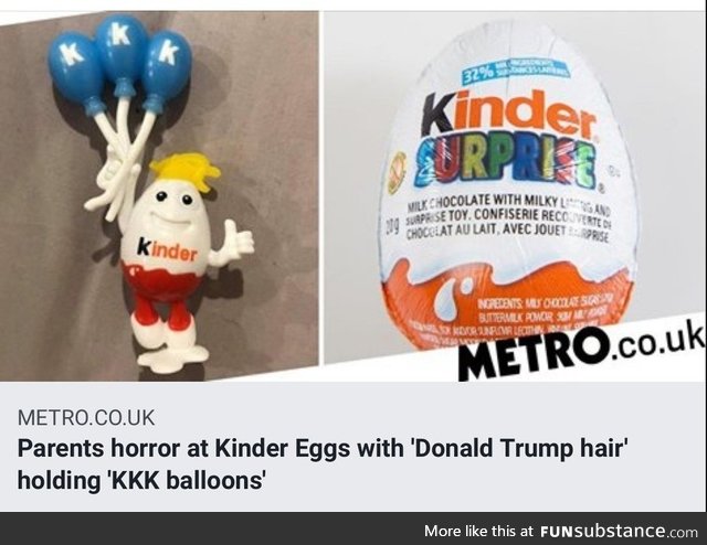 Orange man found in kinder egg