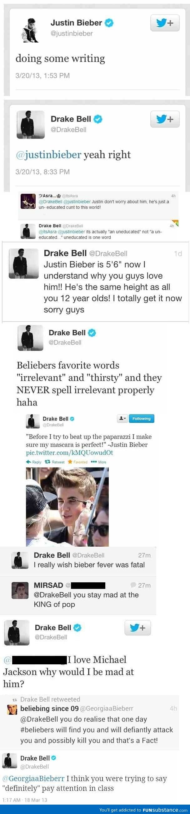 Drake Bell being awsome