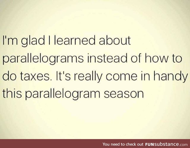 Parallelogram Season is upon us!