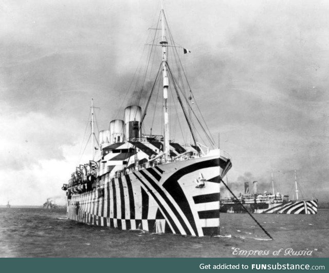 Dazzle camouflage used in WWI