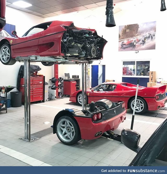 How the clutch is changed on a Ferrari F50