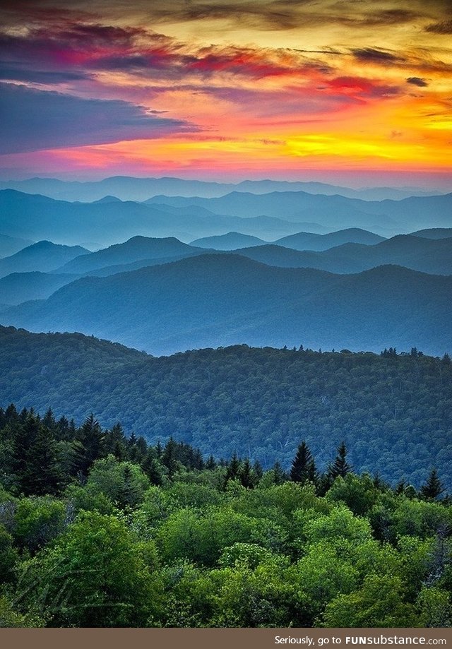 North Carolina Blue Ridge Mountains (unaltered, taken in West Jefferson, NC last October)