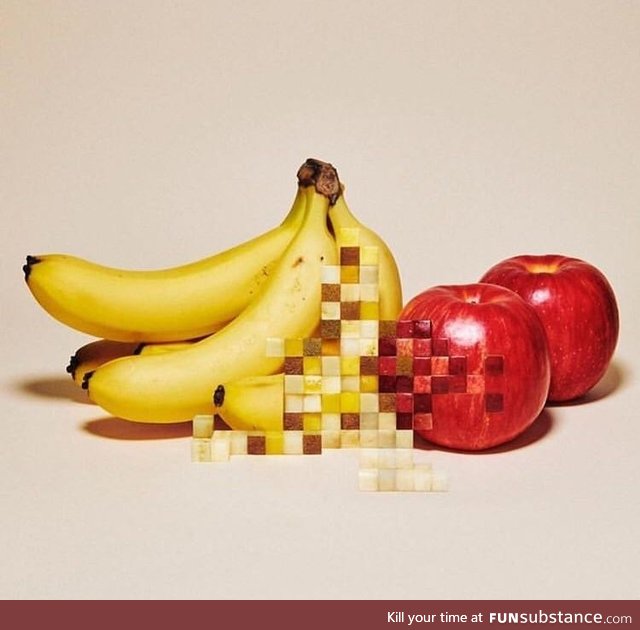 Real life pixelated art by Yuni Yoshida