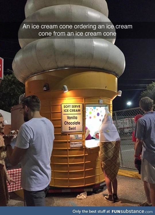 Ice Cream ordering ice cream from ice cream