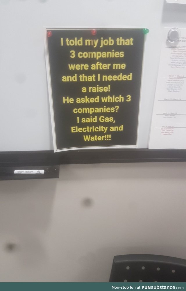 Someone posted this at work, gave me a chuckle