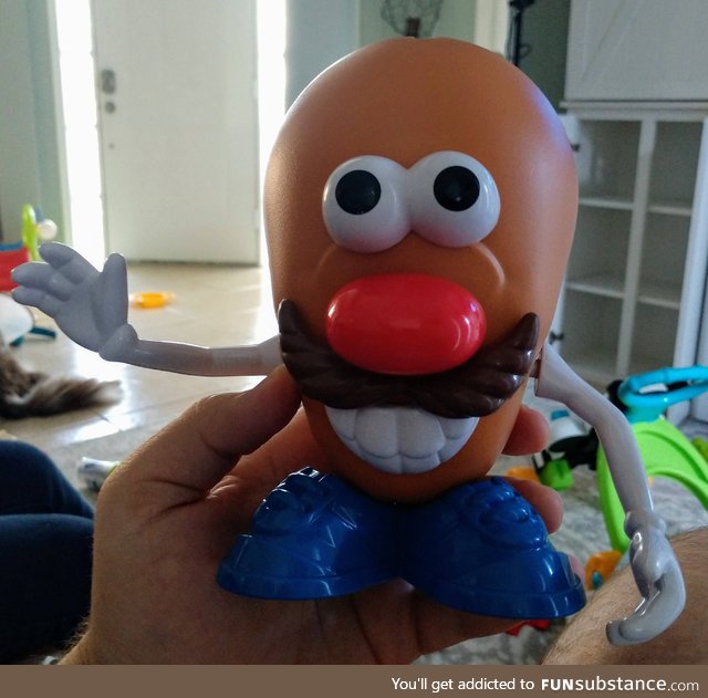 Upside down Mr. Potato Head looks just like Steve Harvey