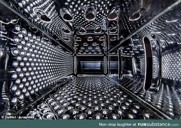 Inside of a cheese grater