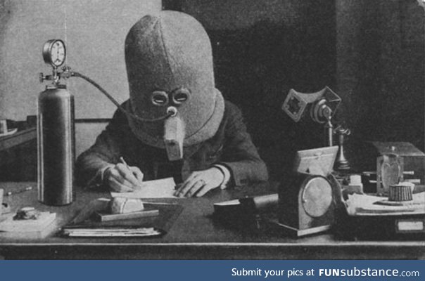 The Isolator helmet was used to help the wearer focus by rendering the wearer deaf,