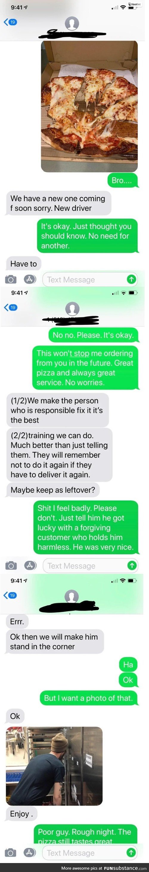 Pizza guy botches a delivery