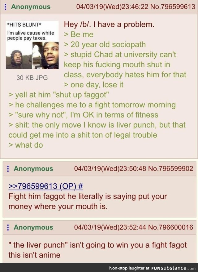 Anon picks a fight