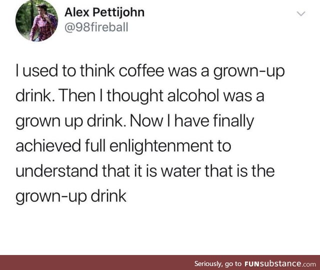 Grown up drinks