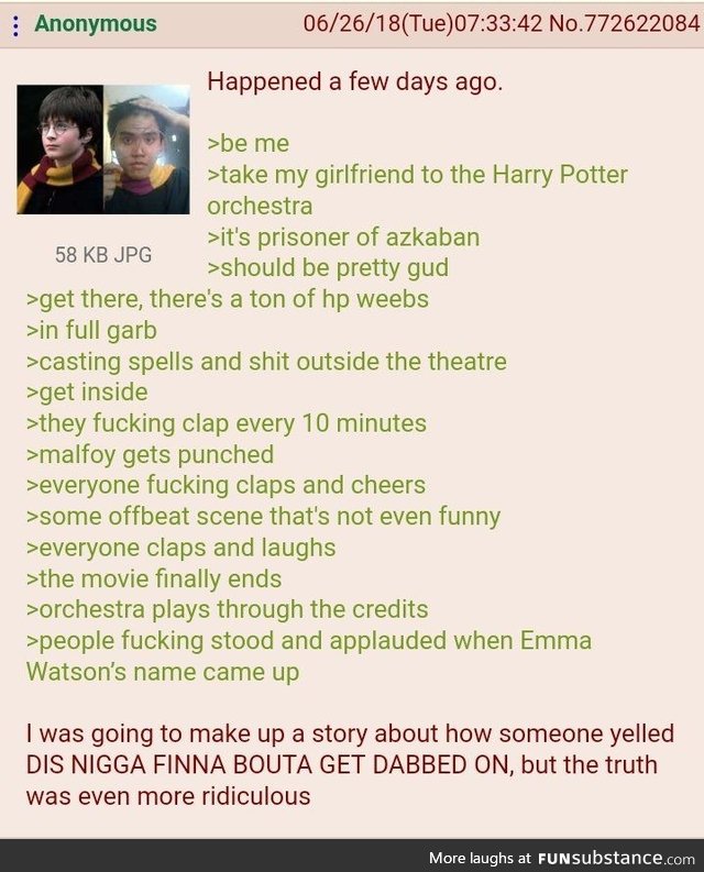 Anon watches Harry Potter