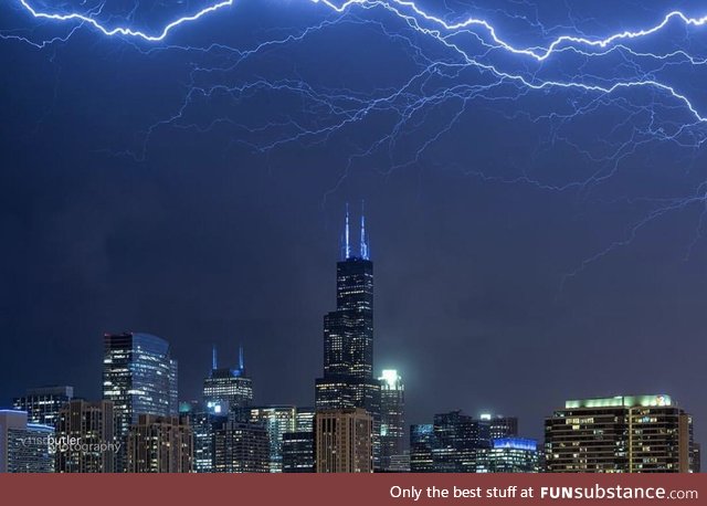 Lightning over Chicago