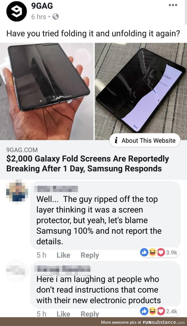 Samsung galaxy fold screen breaking ??