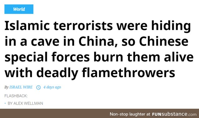 Islamic terrorists barbecued by Chinese special forces