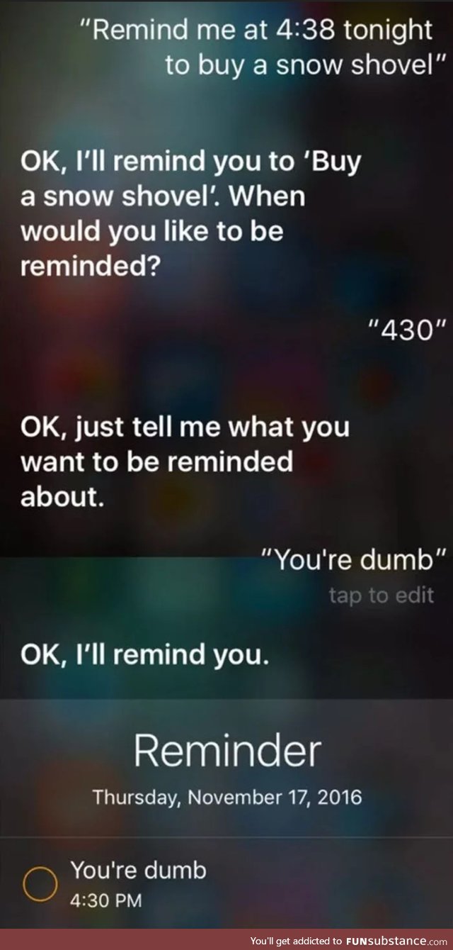 Siri being savage