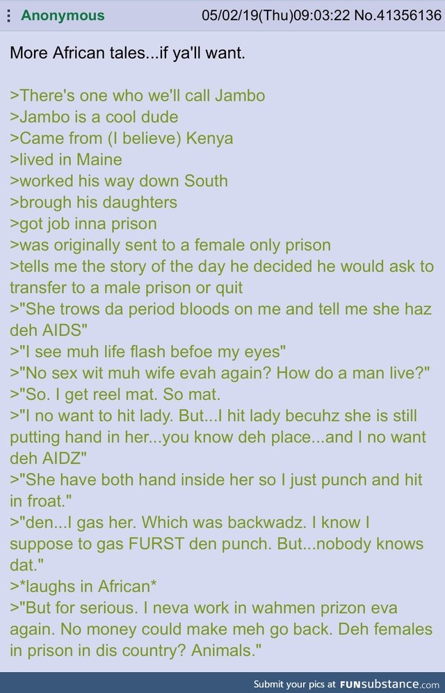 /k/unt has an African friend