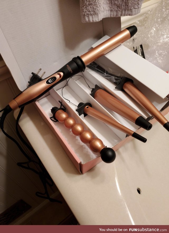 My wife bought a new curling iron I think