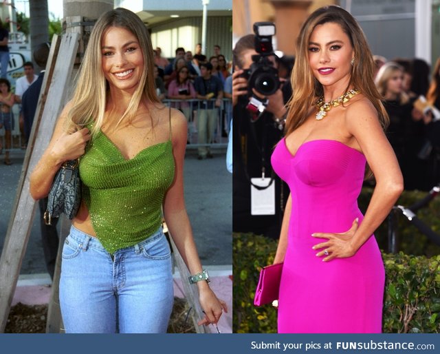 Sofia Vergara 20 years apart, 1996, 2016